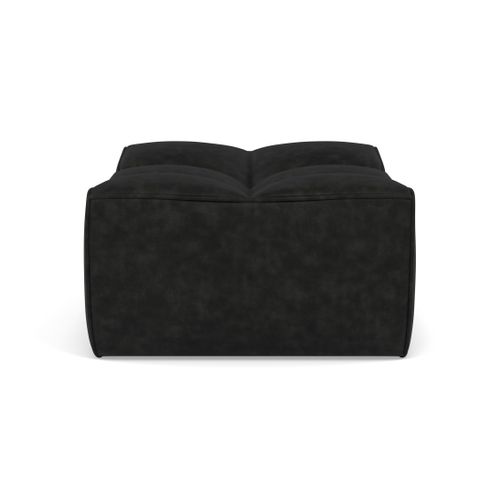 Alya - Pouf En Simili Noir