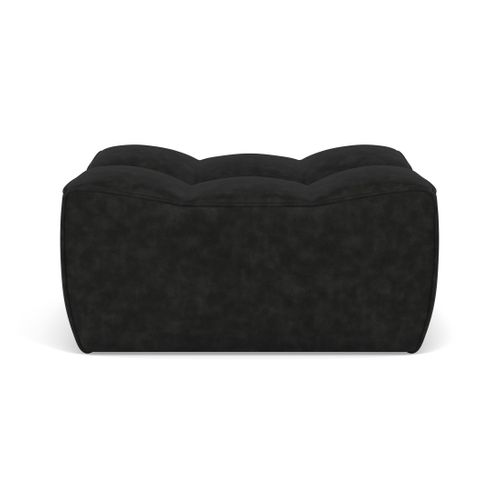 Alya - Pouf En Simili Noir