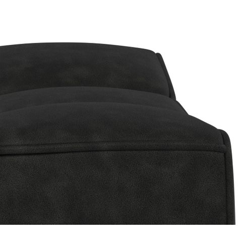 Alya - Pouf En Simili Noir