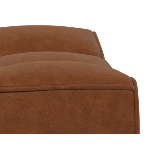Alya - Pouf En Simili Cognac