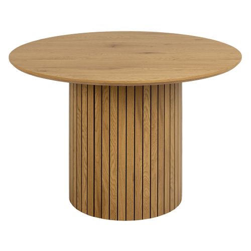 Tardis - Table à Manger Ronde - Effet Bois- 4 Personnes