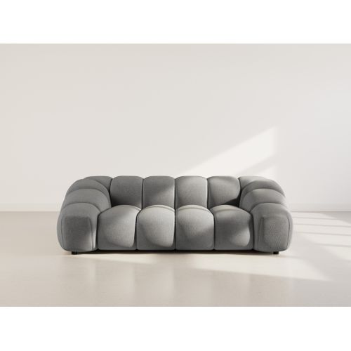 Ava - Canapé 3 Places En Velours Texturé Gris