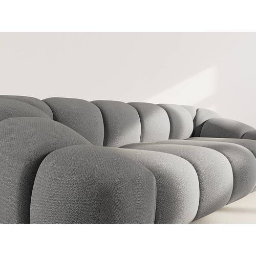 Ava - Canapé 3 Places En Velours Texturé Gris