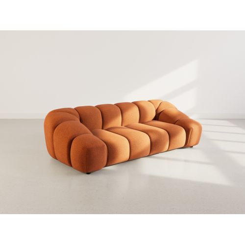 Ava - Canapé 3 Places En Velours Texturé Terracotta