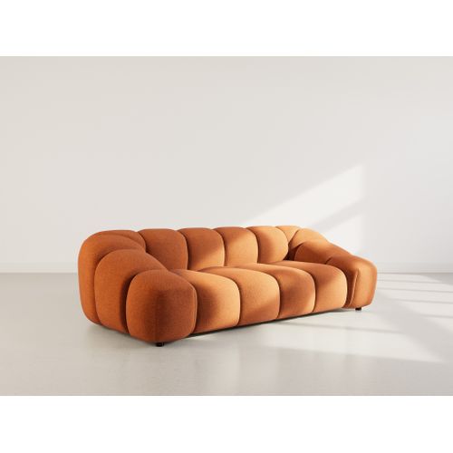 Ava - Canapé 3 Places En Velours Texturé Terracotta