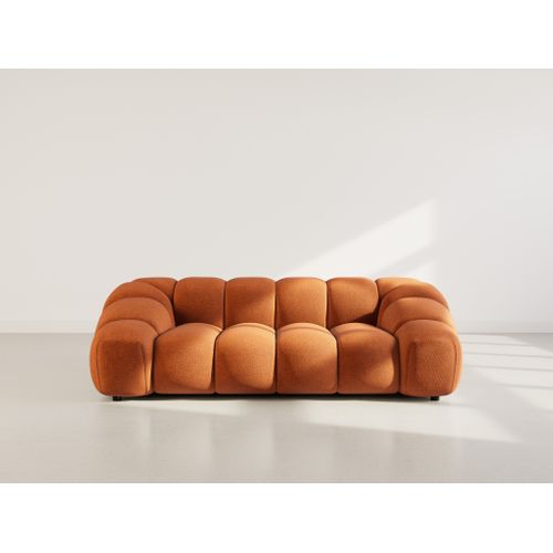 Ava - Canapé 3 Places En Velours Texturé Terracotta