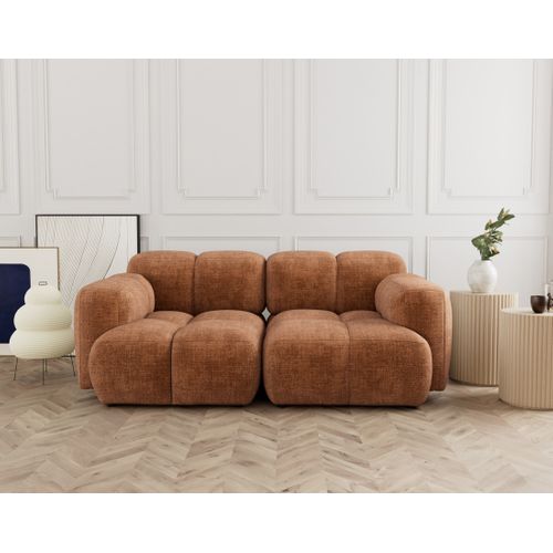 Grace - Canapé Modulable 2 Places En Velours Texturé