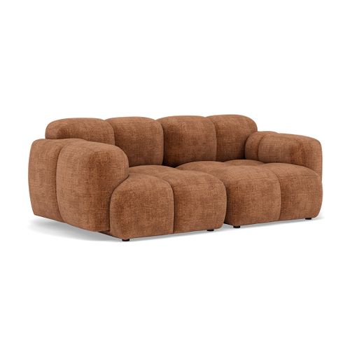 Grace - Canapé Modulable 2 Places En Velours Texturé