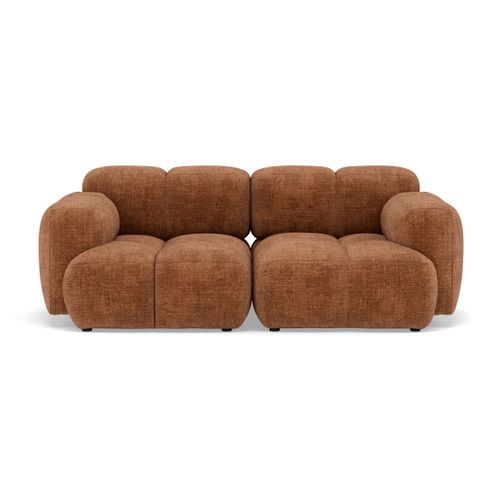 Grace - Canapé Modulable 2 Places En Velours Texturé