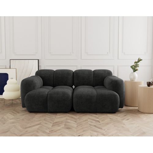 Grace - Canapé Modulable 2 Places En Velours Texturé