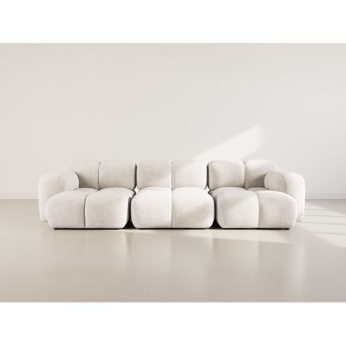 Grace - Canapé Modulable 3 Places En Velours Texturé