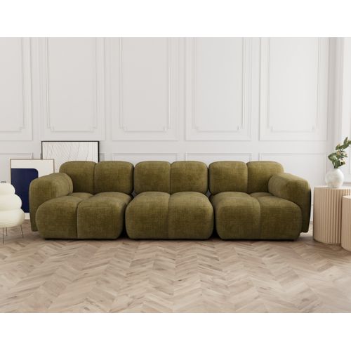 Grace - Canapé Modulable 3 Places En Velours Texturé