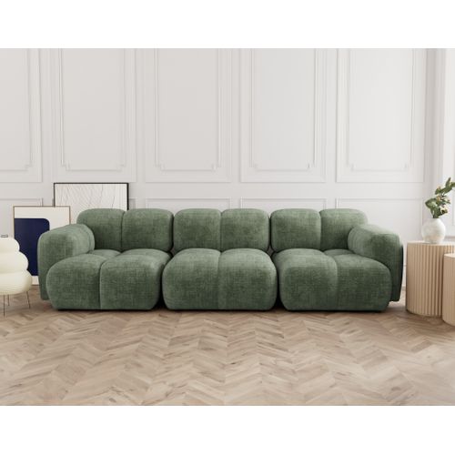 Grace - Canapé Modulable 3 Places En Velours Texturé