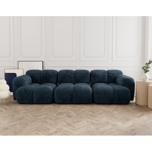 Grace - Canapé Modulable 3 Places En Velours Texturé