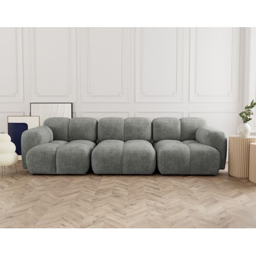 Grace - Canapé Modulable 3 Places En Velours Texturé