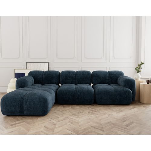 Grace - Canapé Modulable D'angle Réversible 4 Places En Velours Texturé