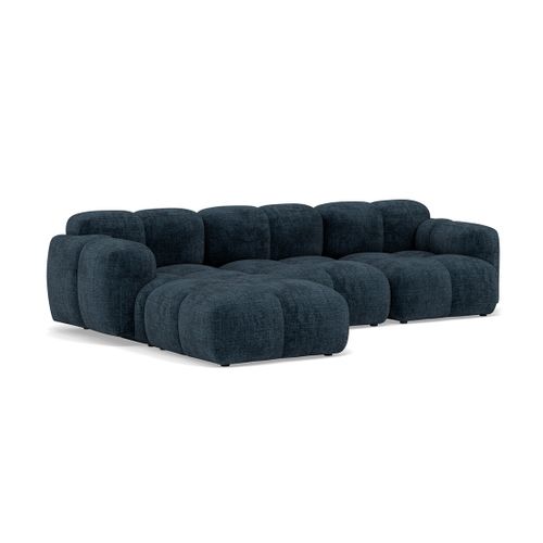 Grace - Canapé Modulable D'angle Réversible 4 Places En Velours Texturé