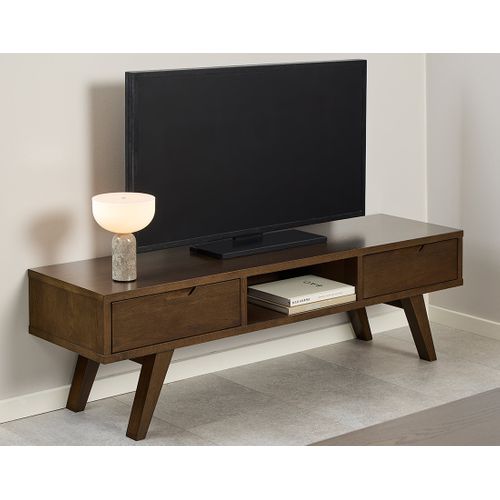 Pauline - Meuble TV - Chêne Foncé - 2 Tiroirs - 150 Cm