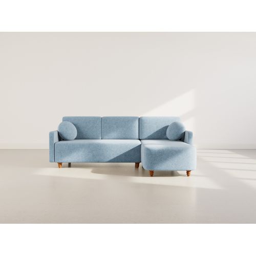 Calypso - Canapé D'angle Réversible 4 Places Convertible Avec Coffre En Tissu