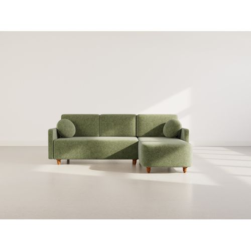 Calypso - Canapé D'angle Réversible 4 Places Convertible Avec Coffre En Tissu