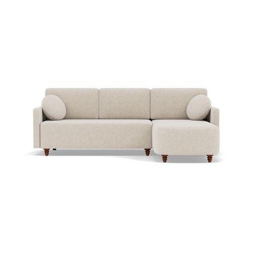 Calypso - Canapé D'angle Réversible 4 Places Convertible Avec Coffre En Tissu