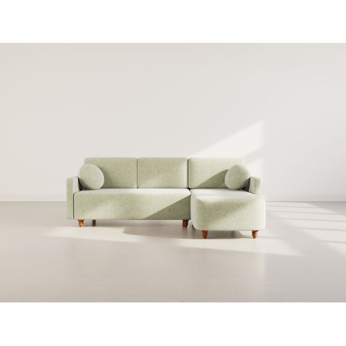 Calypso - Canapé D'angle Réversible 4 Places Convertible Avec Coffre En Tissu