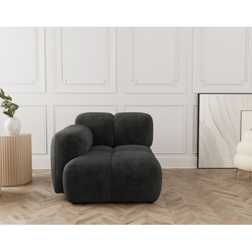 Grace - Module D'assise Gauche En Velours Texturé