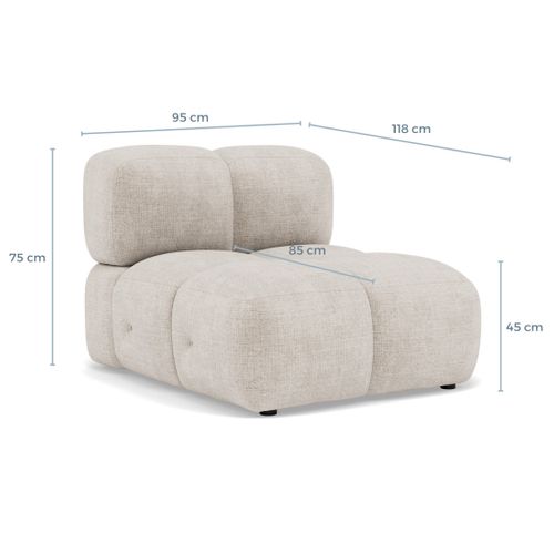 Grace - Module D'assise En Velours Texturé