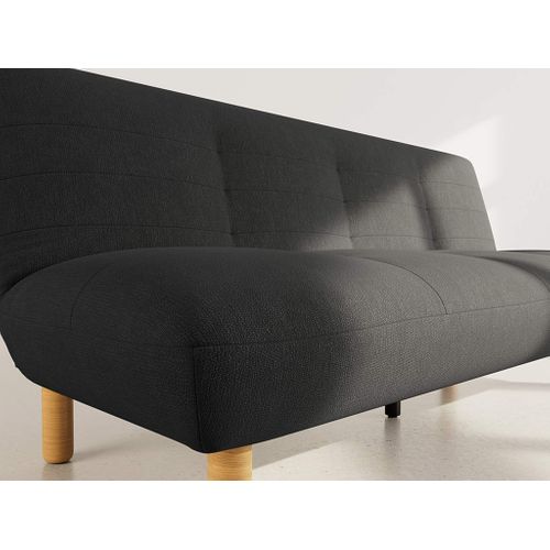 Soan - Banquette 2 Places Convertible Clic-clac En Velours Texturé