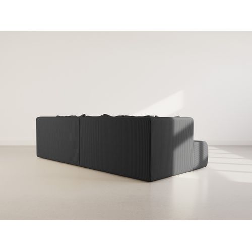 Onyx - Canapé Droit 4 Places Avec Double Méridienne - Assise Profonde - En Velours Côtelé