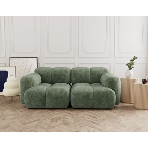 Grace - Canapé Modulable 2 Places En Velours Texturé