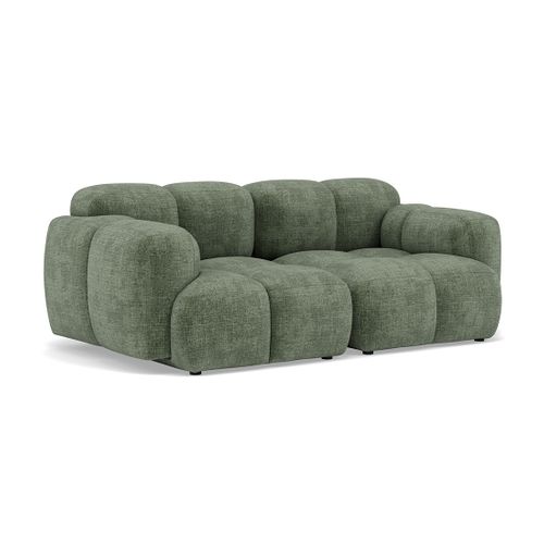 Grace - Canapé Modulable 2 Places En Velours Texturé