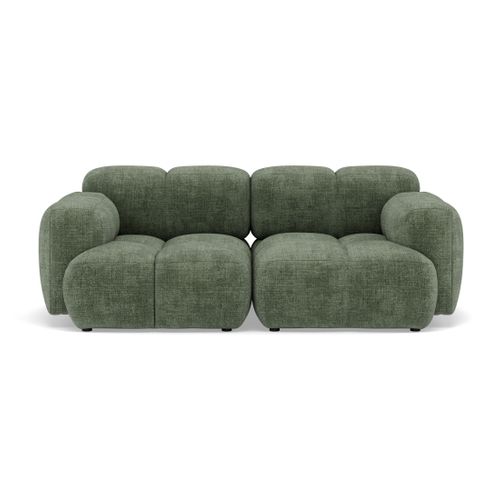 Grace - Canapé Modulable 2 Places En Velours Texturé