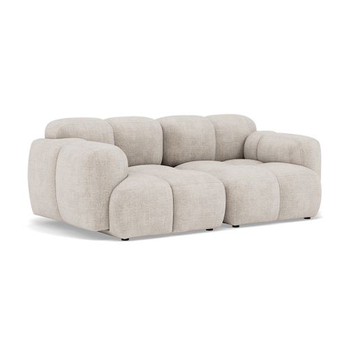 Grace - Canapé Modulable 2 Places En Velours Texturé