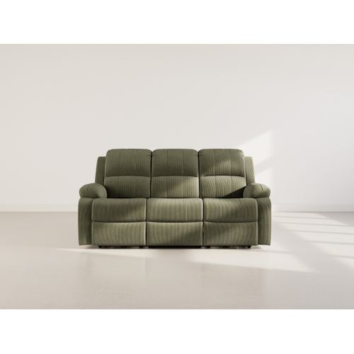 Armand - Canapé 3 Places Relax Électrique En Velours Côtelé