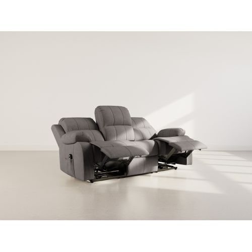 Armand - Canapé 3 Places Relax Électrique En Velours Côtelé