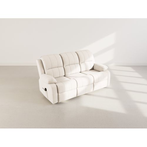 Armand - Canapé 3 Places Relax Électrique En Velours Côtelé