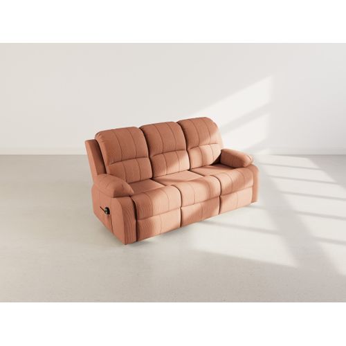 Armand - Canapé 3 Places Relax Électrique En Velours Côtelé