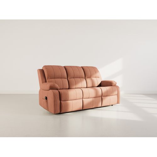 Armand - Canapé 3 Places Relax Électrique En Velours Côtelé
