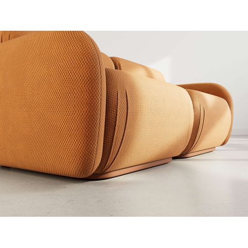 Penelope - Canapé Droit Modulable 2 Places En Velours Texturé Terracotta