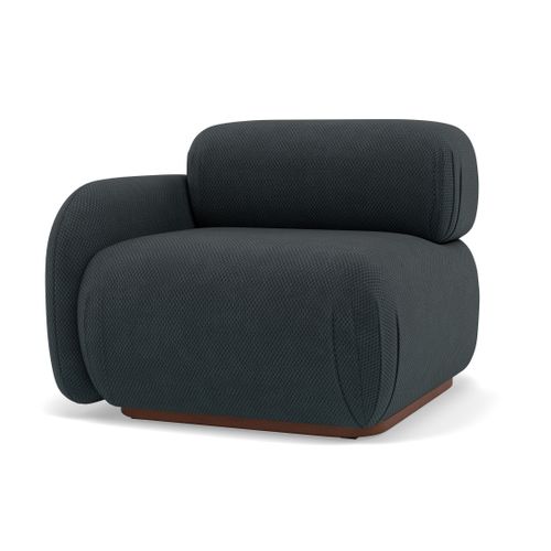 Penelope - Module D'assise Gauche En Velours Texturé