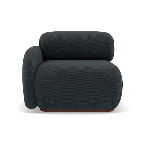 Penelope - Module D'assise Gauche En Velours Texturé