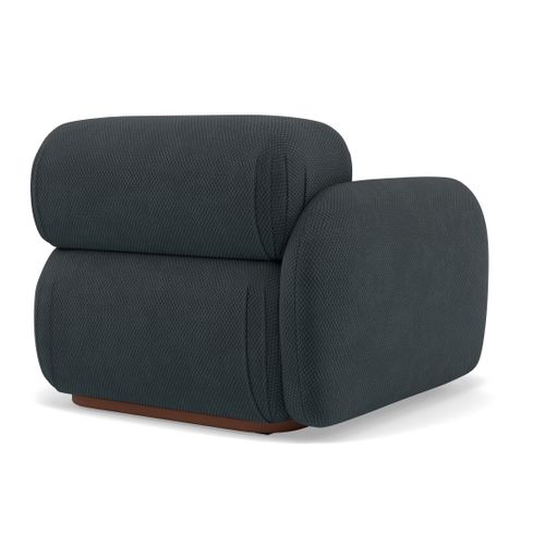 Penelope - Module D'assise Gauche En Velours Texturé