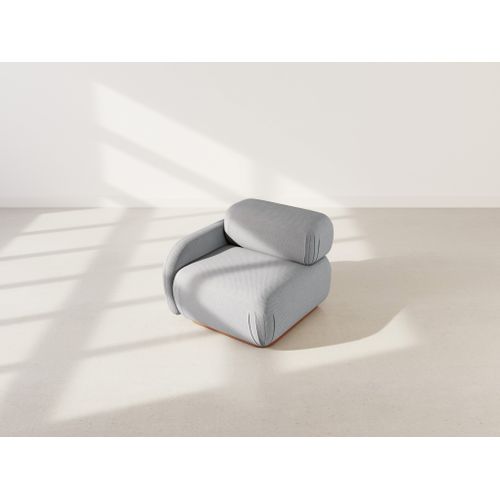 Penelope - Module D'assise Gauche En Velours Texturé