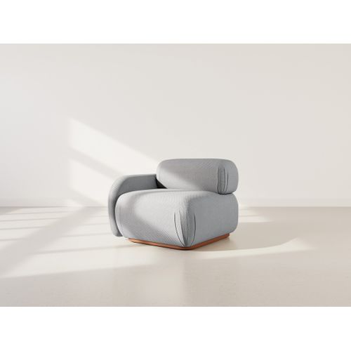 Penelope - Module D'assise Gauche En Velours Texturé