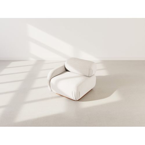 Penelope - Module D'assise Gauche En Velours Texturé