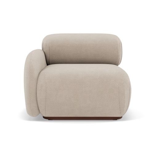 Penelope - Module D'assise Gauche En Velours Texturé