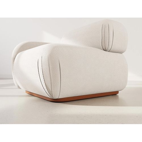 Penelope - Module D'assise Gauche En Velours Texturé