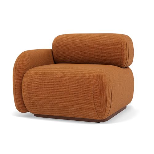 Penelope - Module D'assise Gauche En Velours Texturé