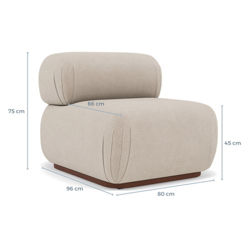 Penelope - Module D'assise En Velours Texturé